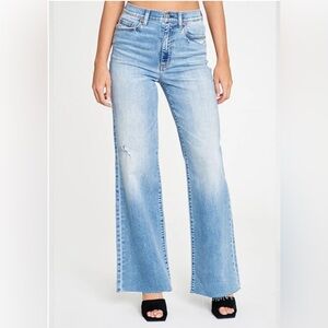 NWT DAZE Far Out Wide Leg Light Blue Women's Jeans size 29